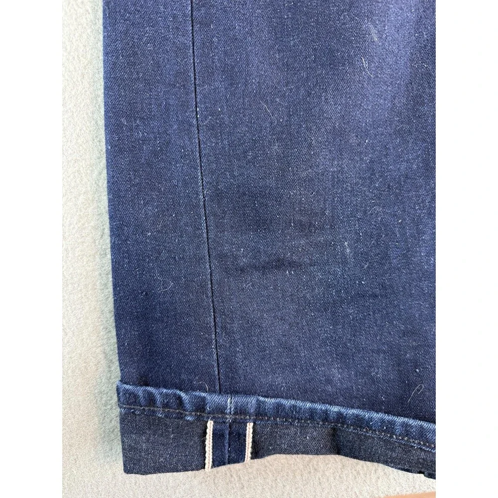 Gustin Jeans Mens 35x31 Dark Wash Blue California Straight Selvedge Denim USA